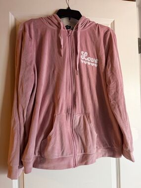 Derek Heart Dusty Rose Zip-Up Maternity Hoodie